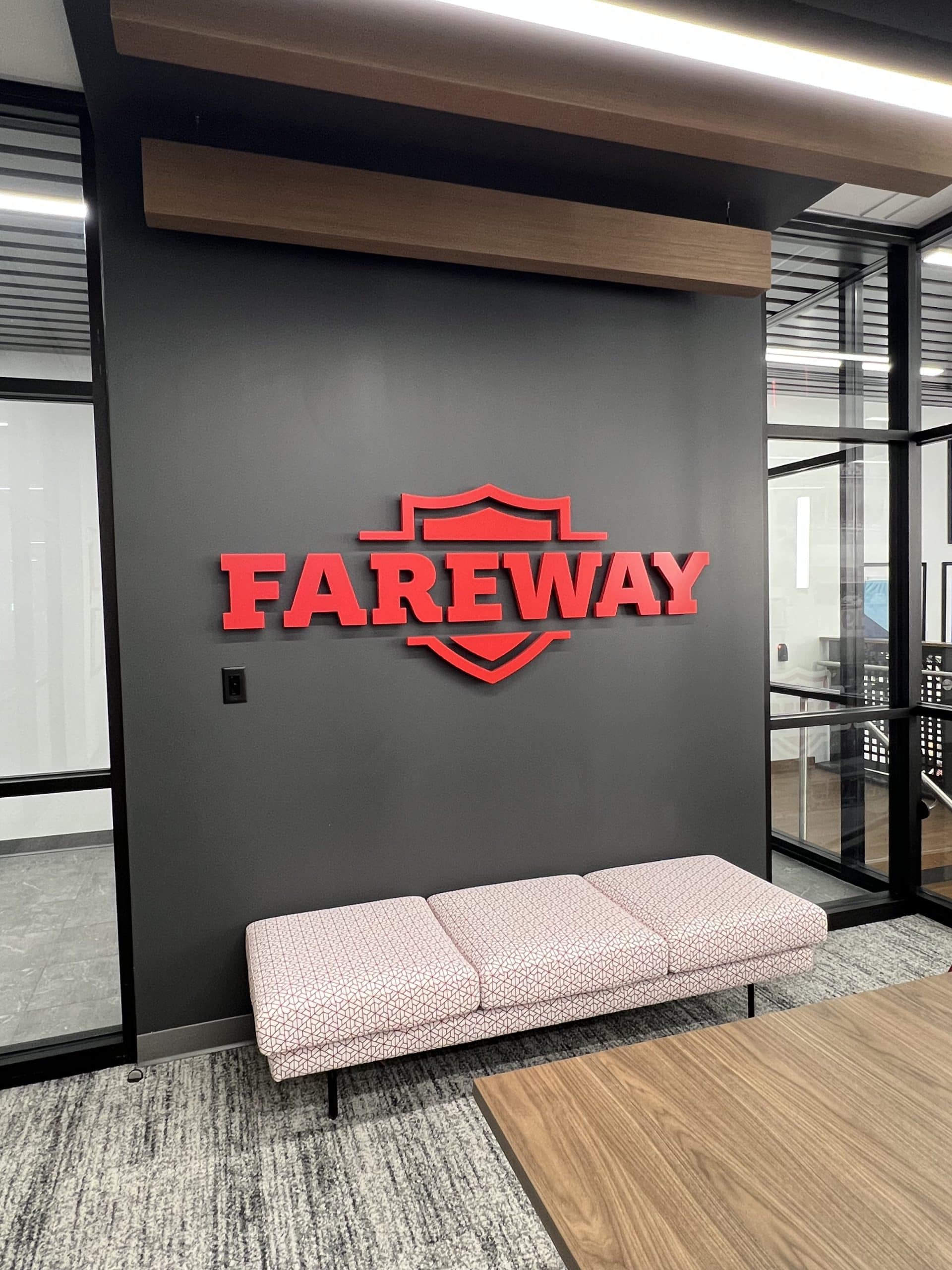 Conference Room Signage. Corporate Headquarters conference room signage. Dimensional Logo on wall.