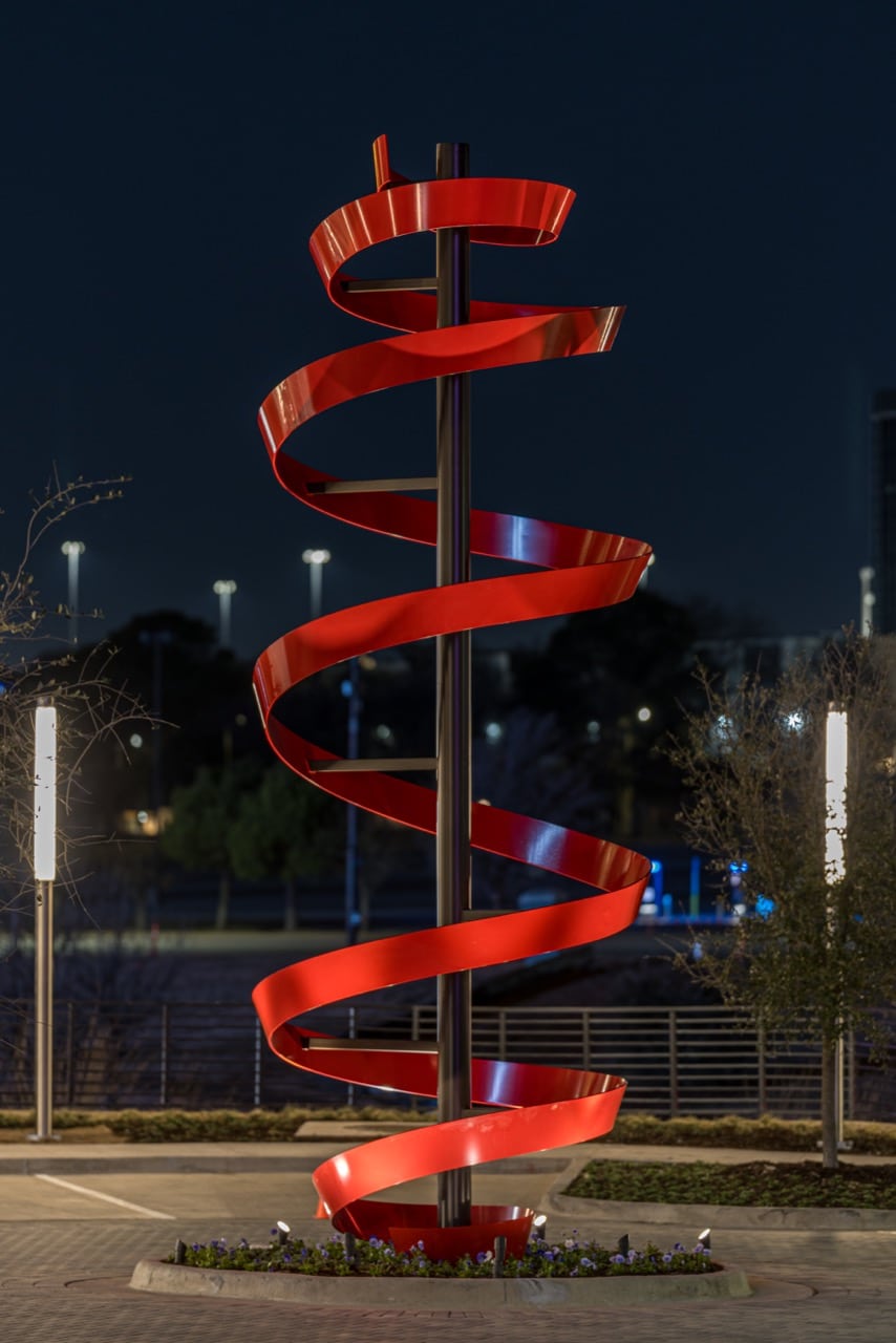 Illuminated spiral structure.