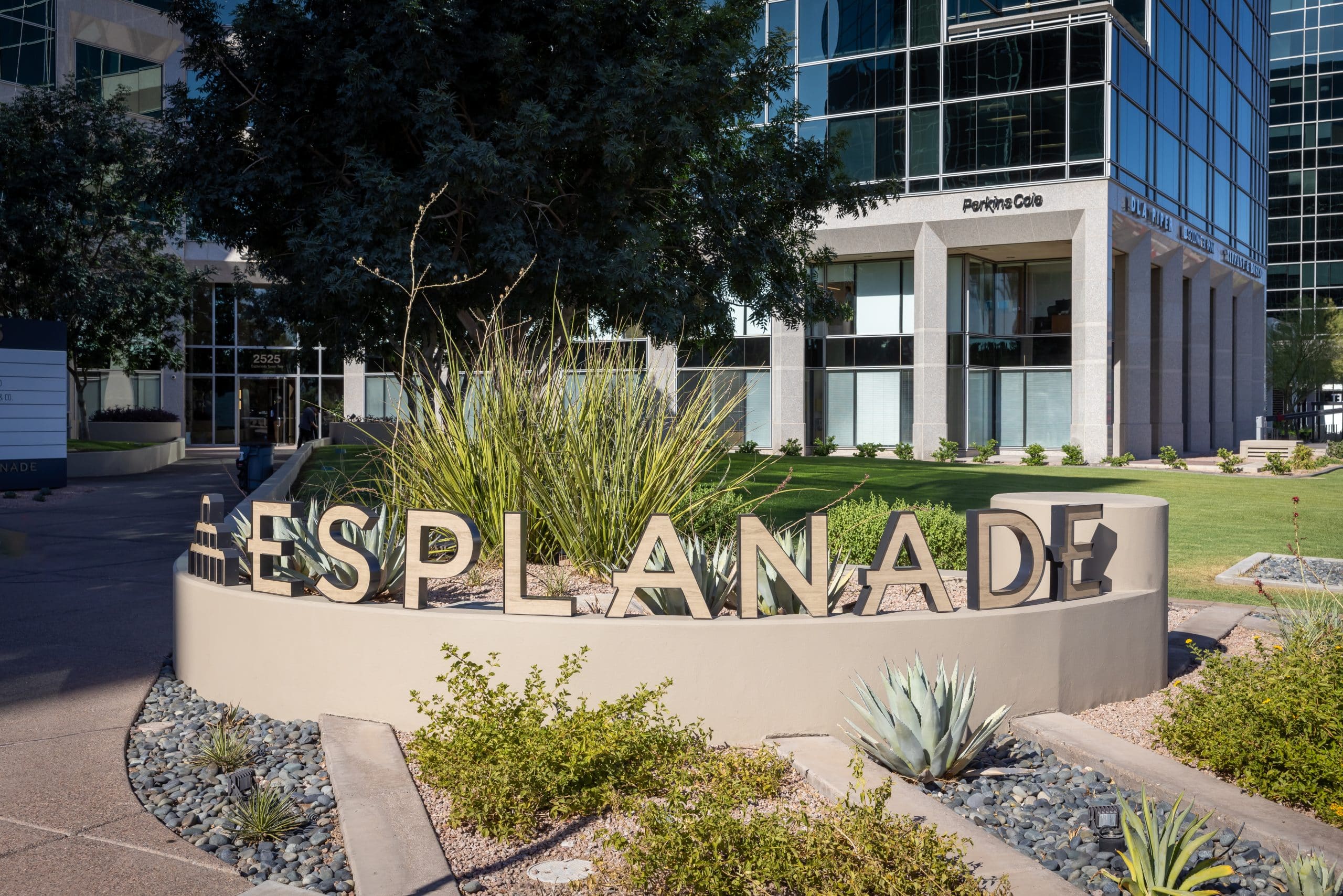 Custom wood grain dimensional letters for exterior.